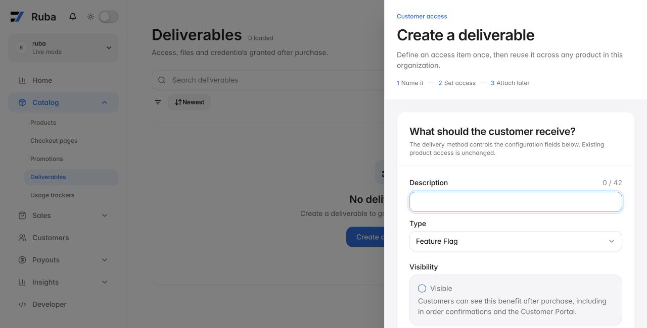 Ruba create a deliverable form in light mode