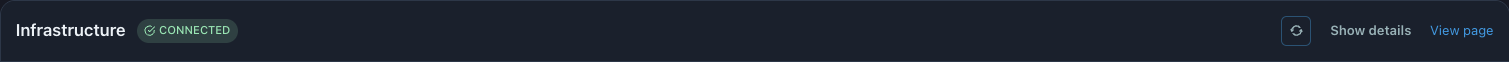 Infrastructure panel header