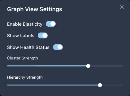 Graph settings dialog