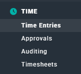 Accessing Timesheets from the Nav Bar
