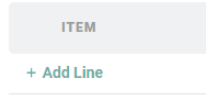 Click + Add Line to Create a New Ad-Hoc Credit Note Line Item