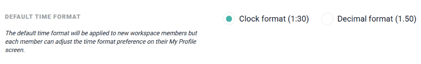 Set the Default Time Format for Members of Your Workspace