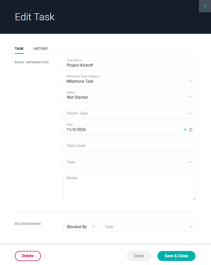 Project Tasks 8 1