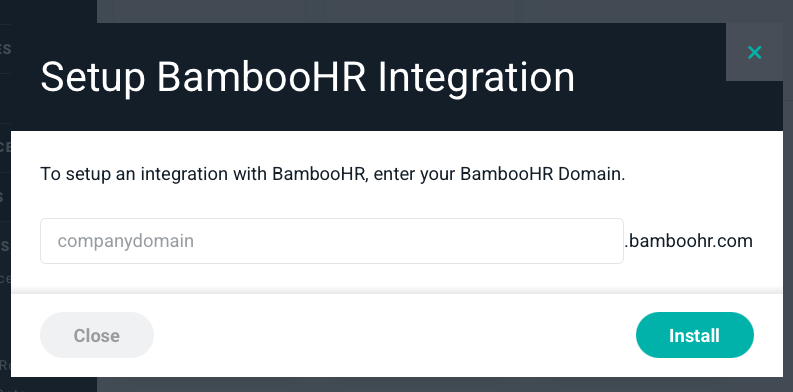Enter BambooHR domain information