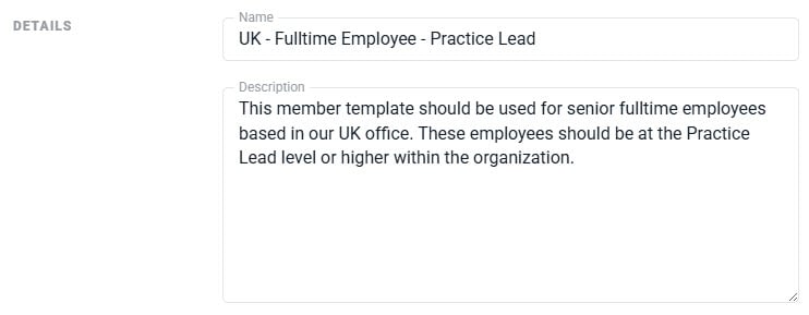 Member Template Name