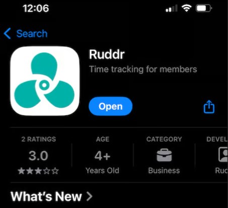 Ruddr in the Apple App Store