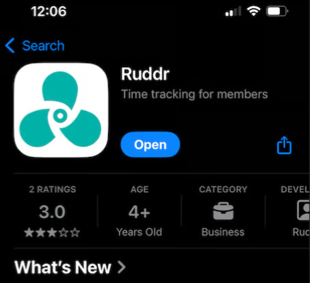 Ruddr in the Apple App Store