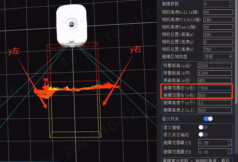 避障区域设置相关图示 2