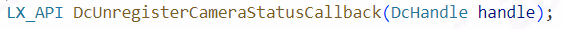 DcUnregisterCameraStatusCallback相关图示