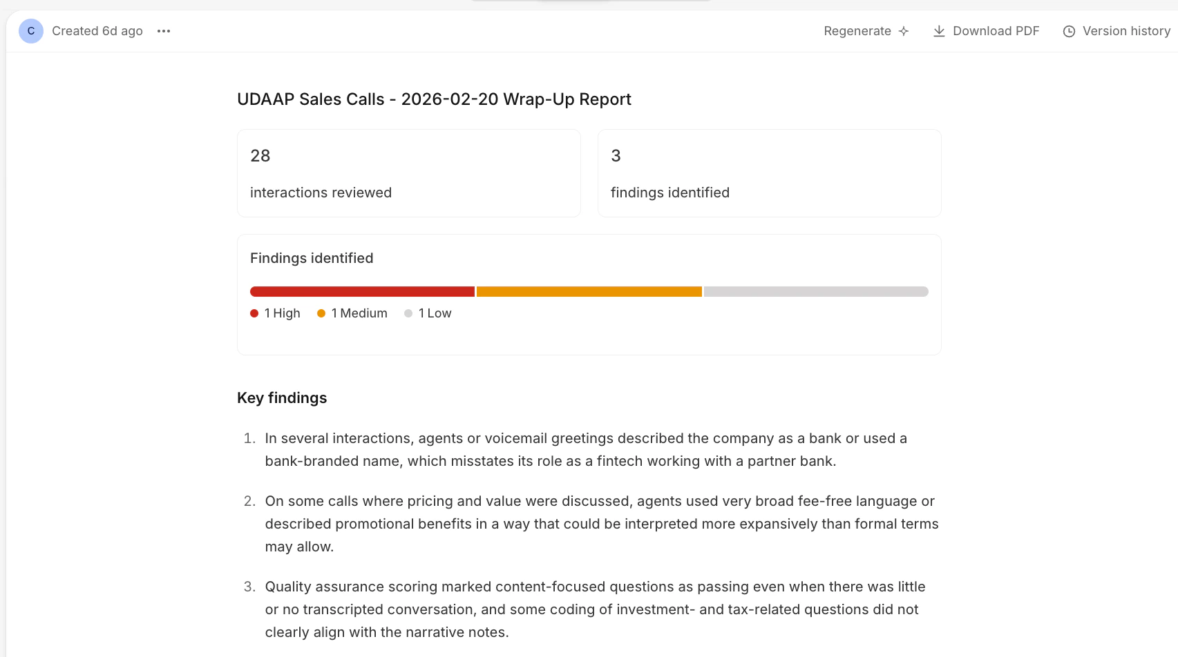 Compliance Testing Analysis