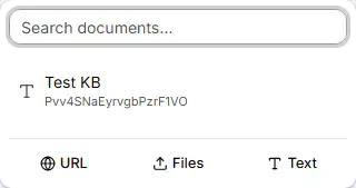 The Add document menu