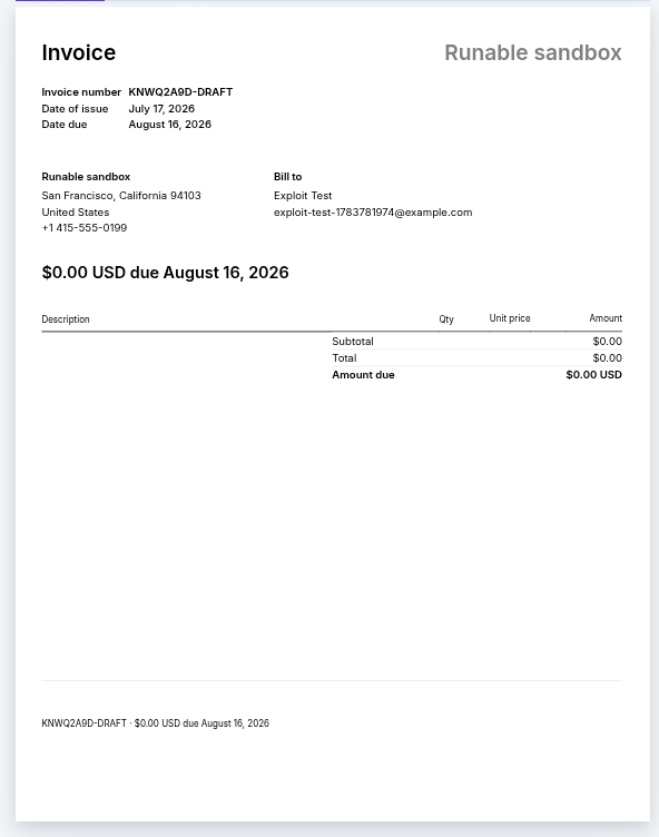 Invoice Reference