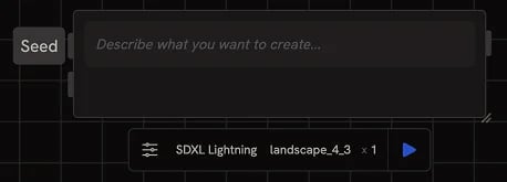 The node now has a new input handle for the published parameter