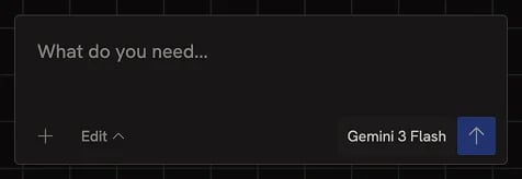 The chat input with the model picker open