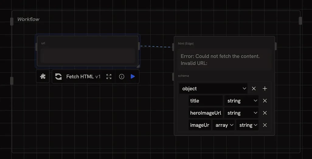 An expanded Runchat tool node showing the internal workflow with input, calculation node, and output