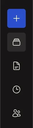 Sidebar with five navigation options