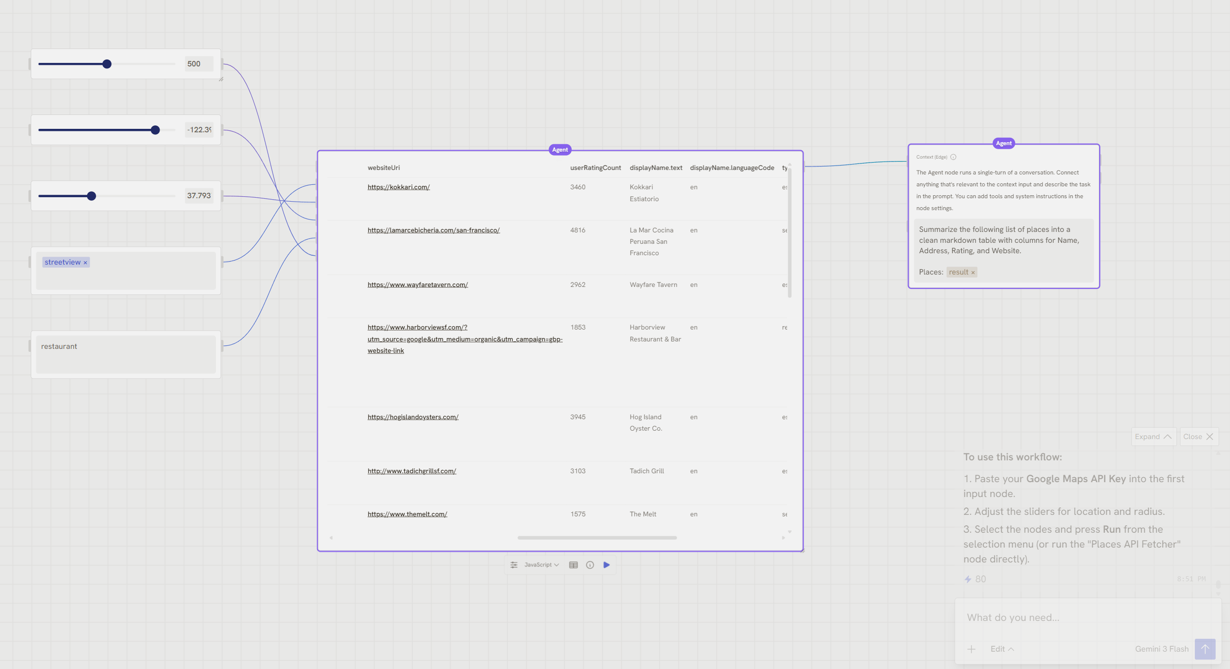 Places API component returning nearby places