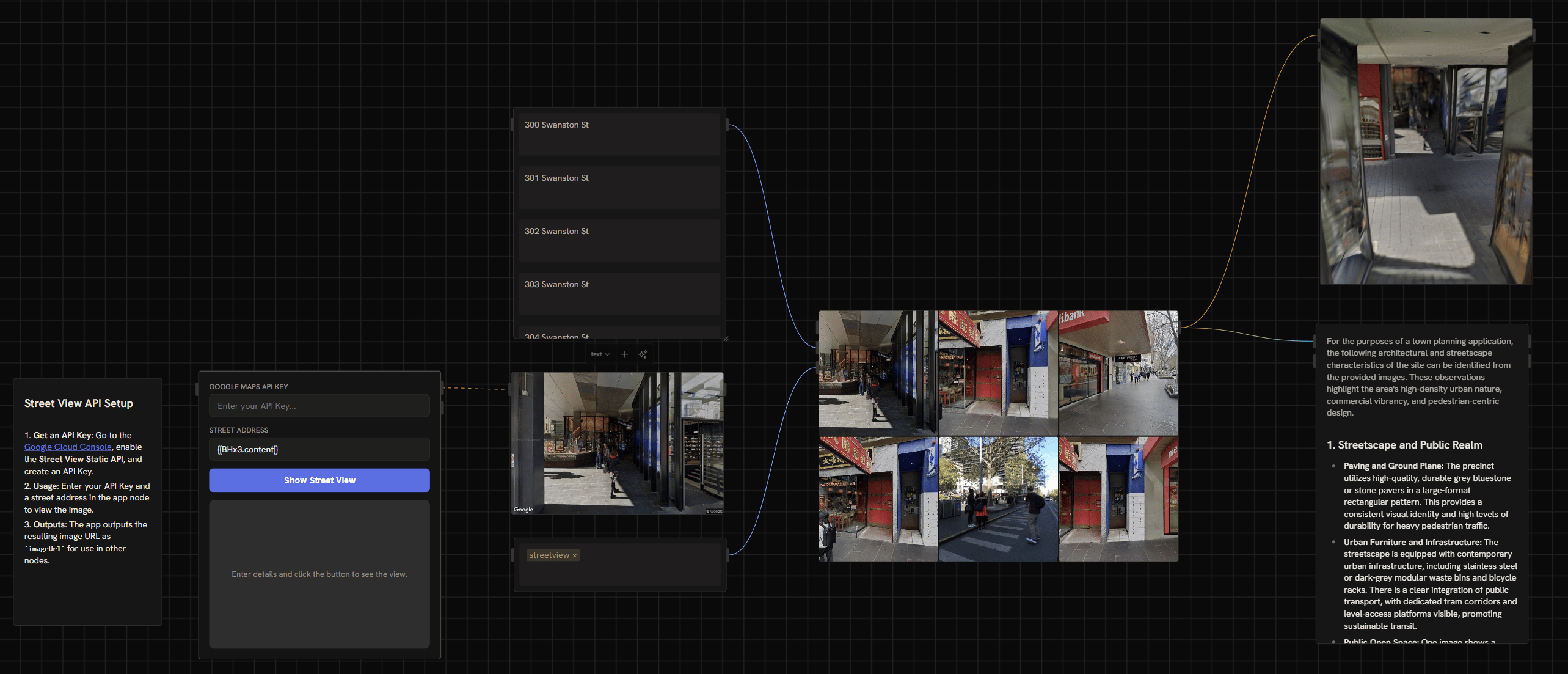 Agent analysing Streetview images