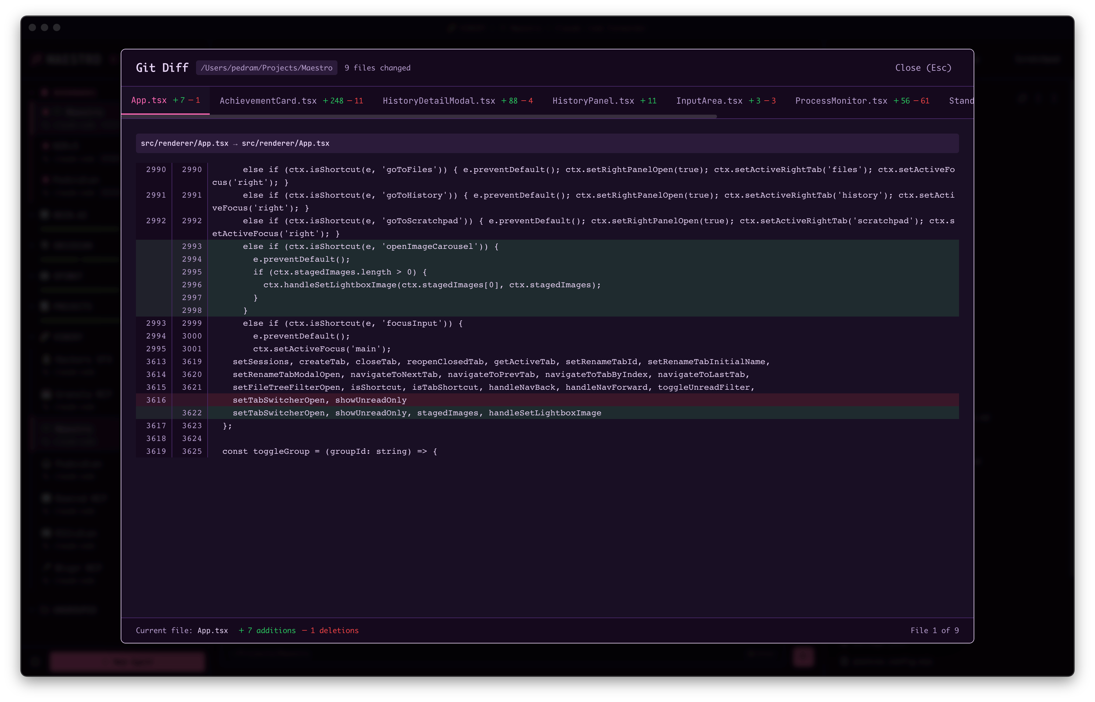 Git diff