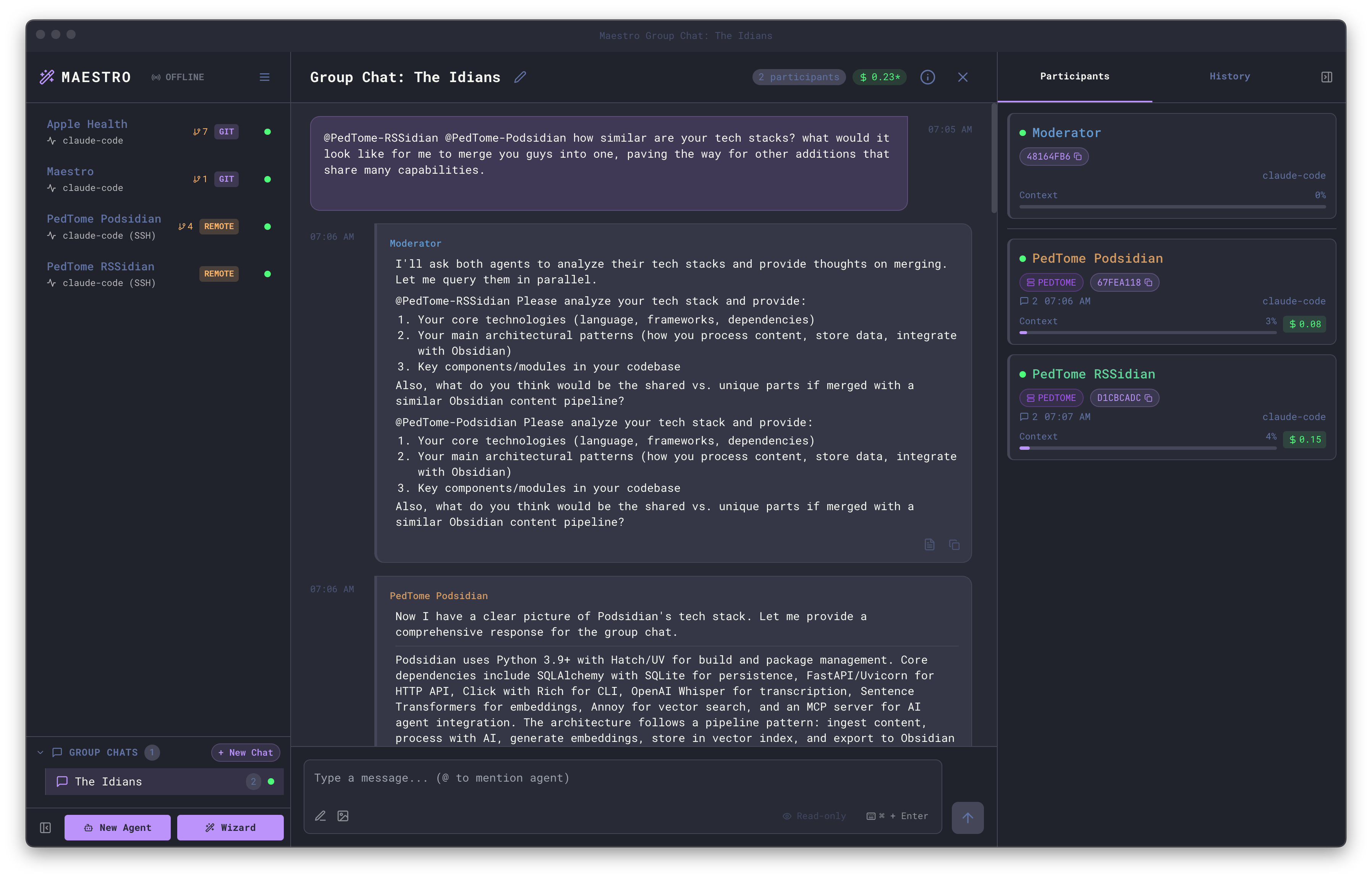 Group Chat with Remote Agents