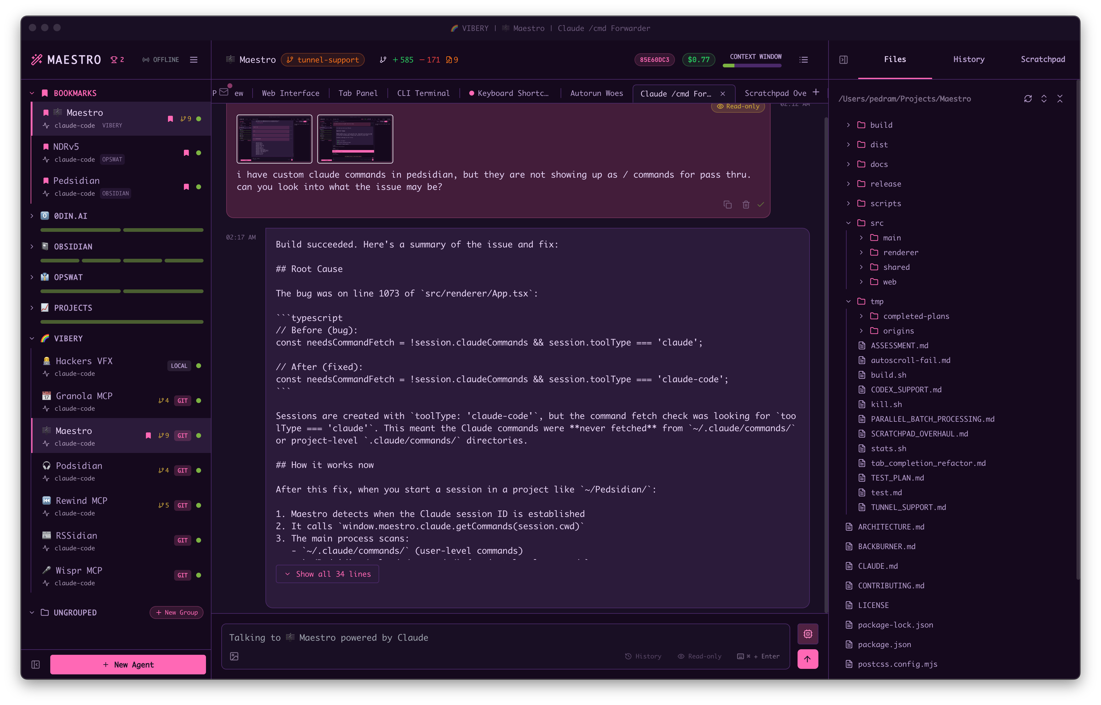 Main screen