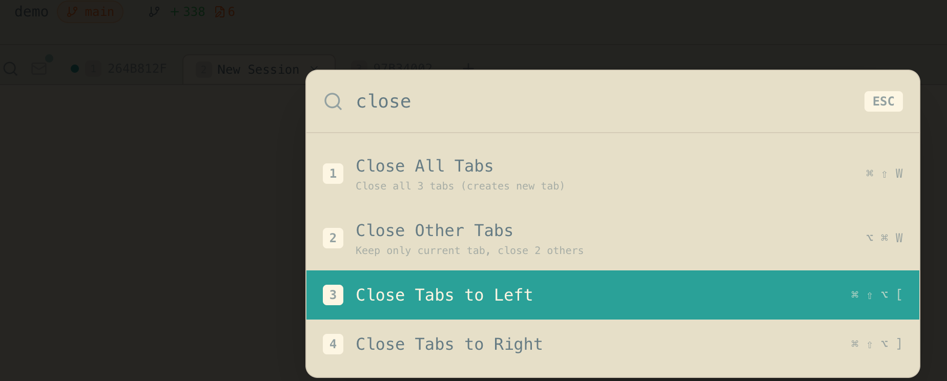 Tab Close - Quick Actions