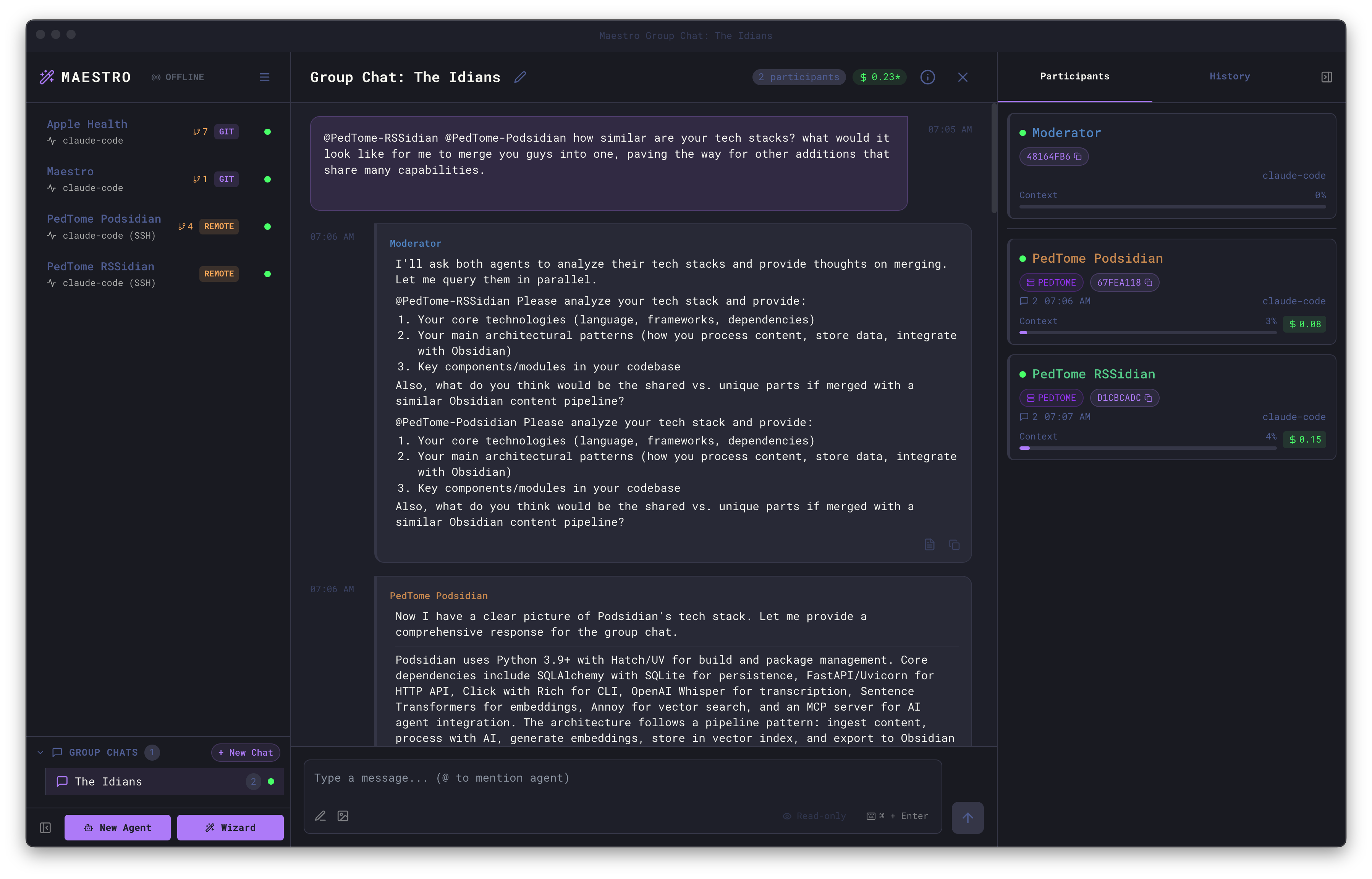 Group Chat with SSH Agents