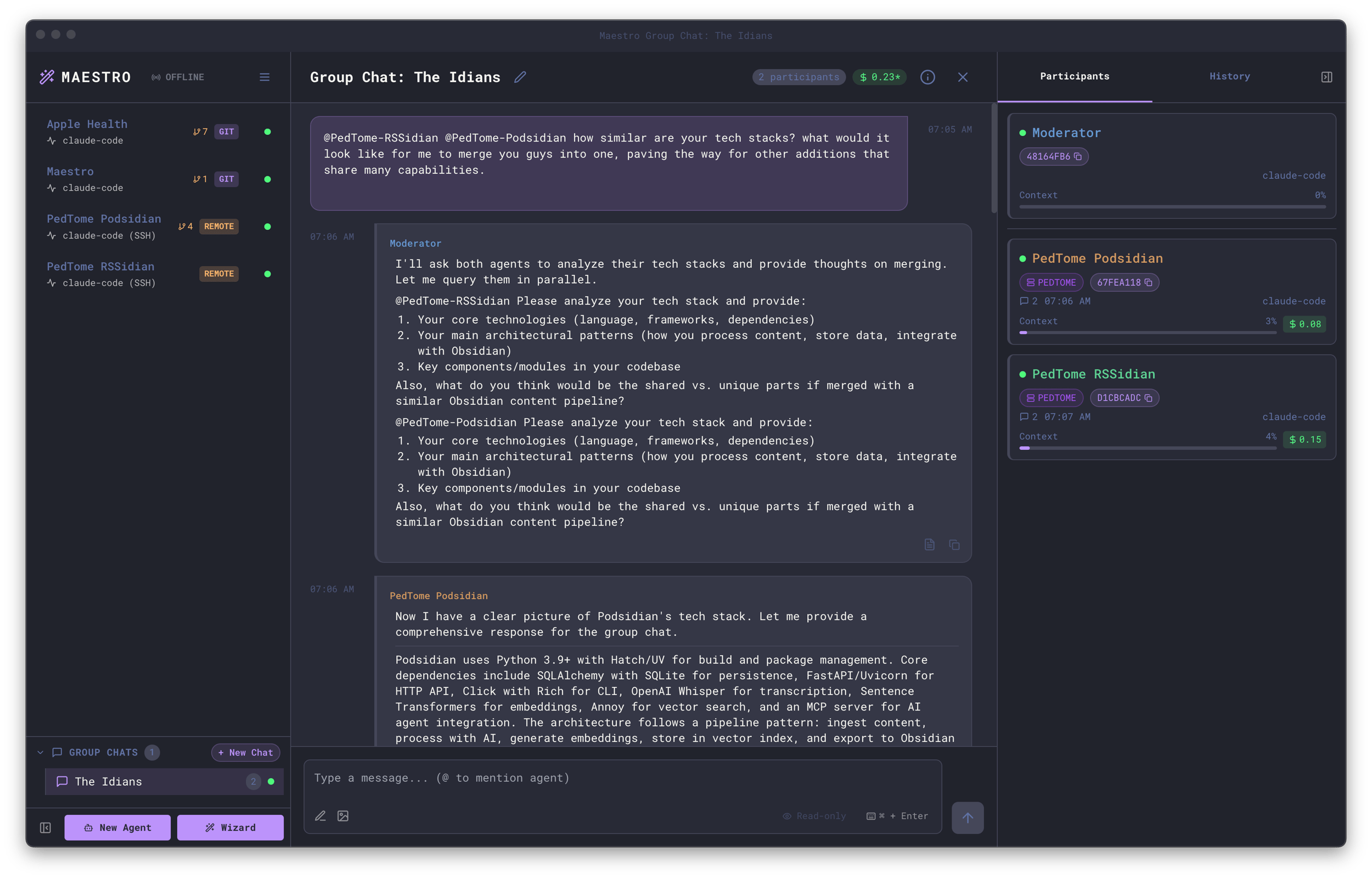 Group Chat with Remote Agents