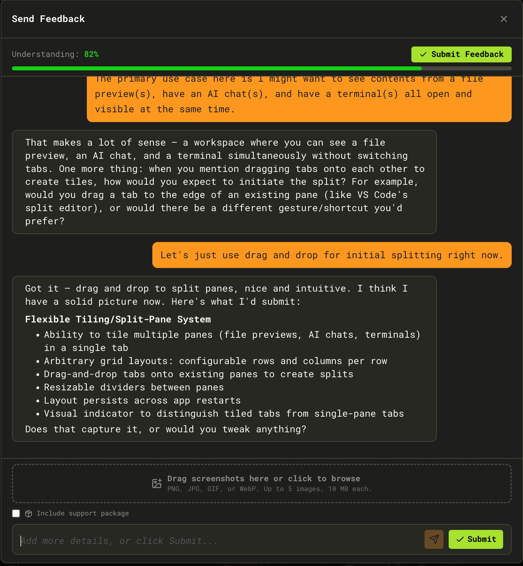 Submit feedback