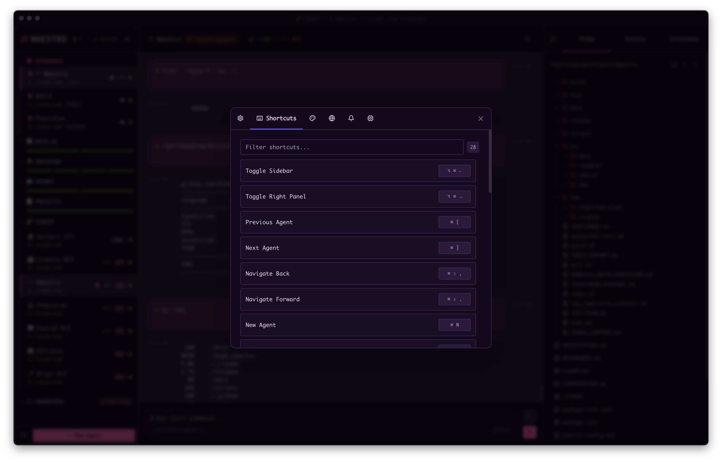 Shortcuts Settings