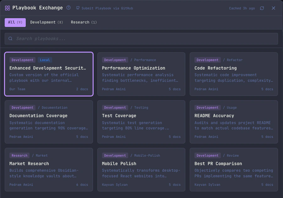 Playbook Exchange with Local Badge