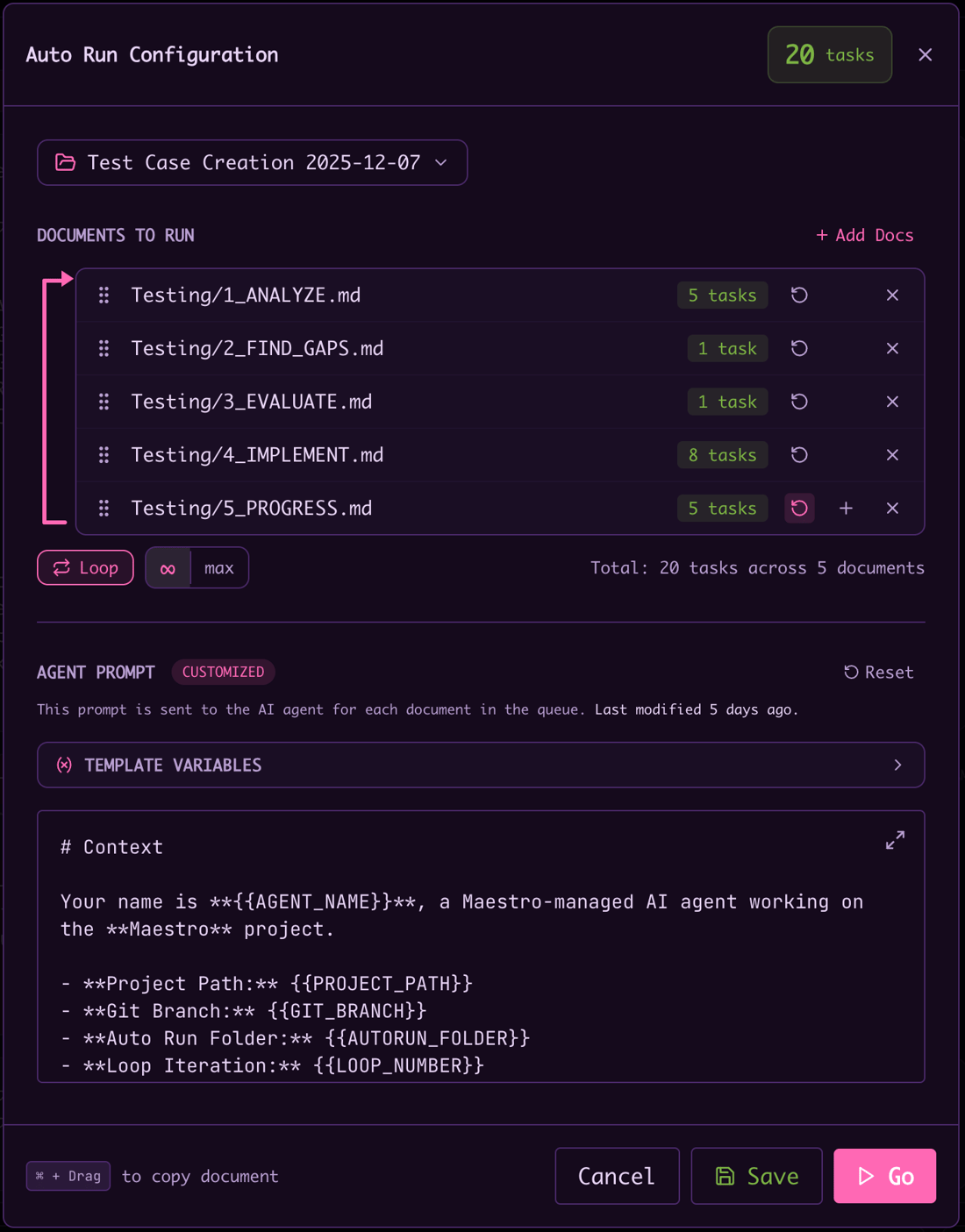 Auto Code Run Auto Run + Playbooks - Maestro
