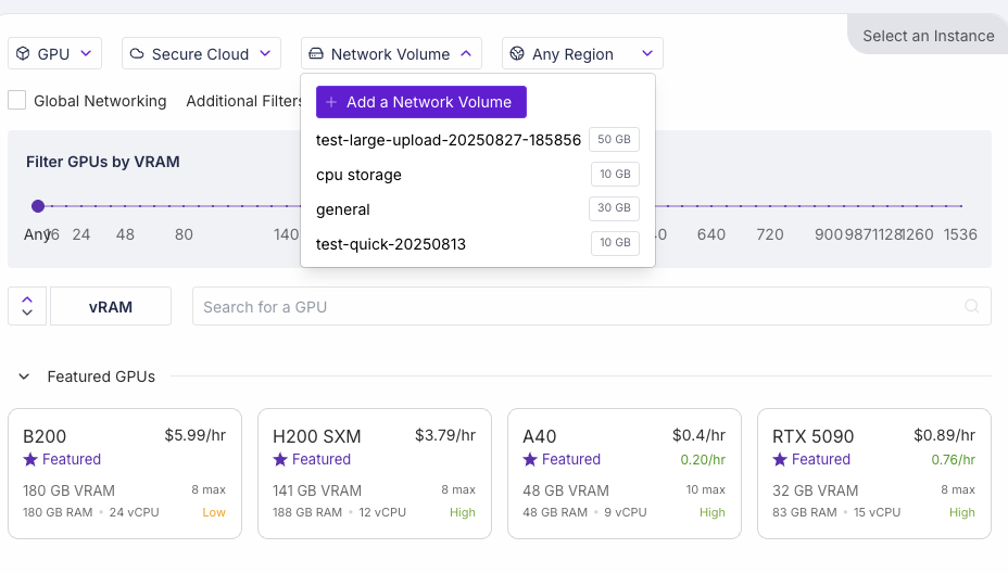 Use network storage