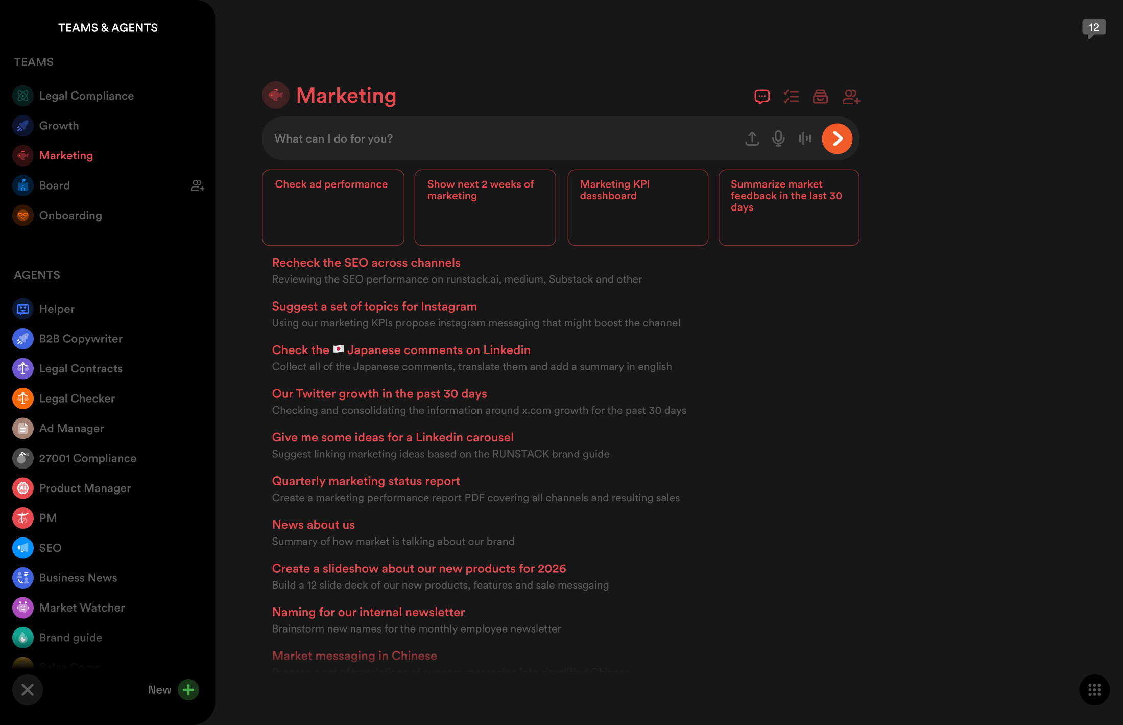 Runstack Home Screen Pn