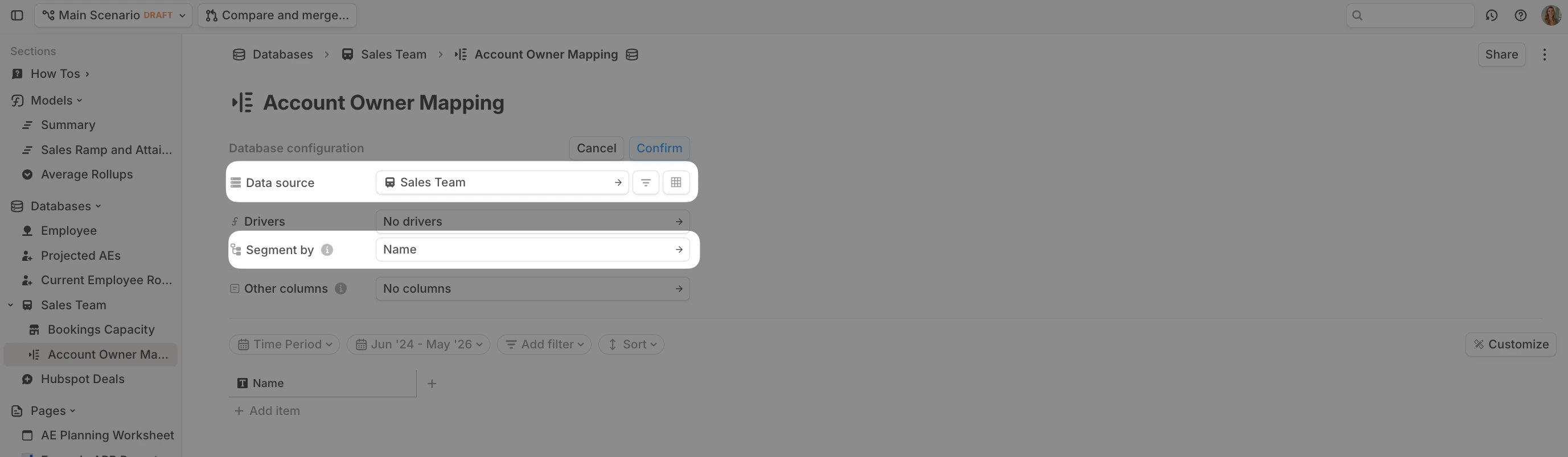 Commissions Data Config Pn