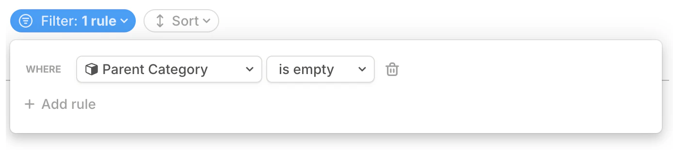 Empty Lookup Filter Pn