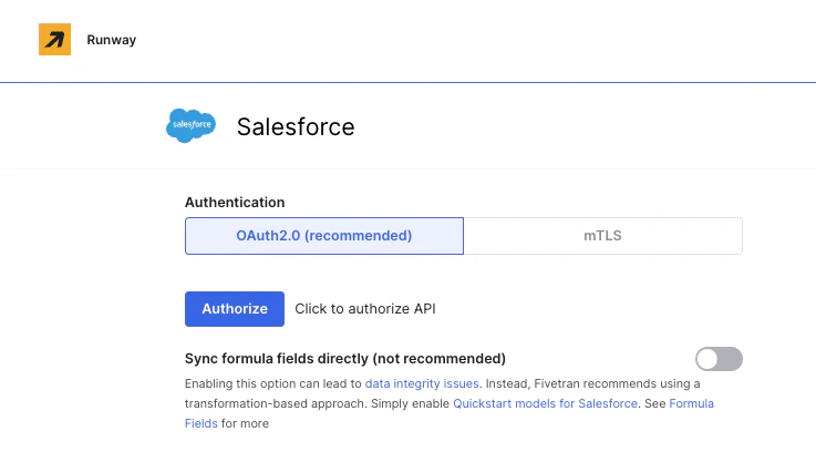 Salesforce Fivetran Config Pn