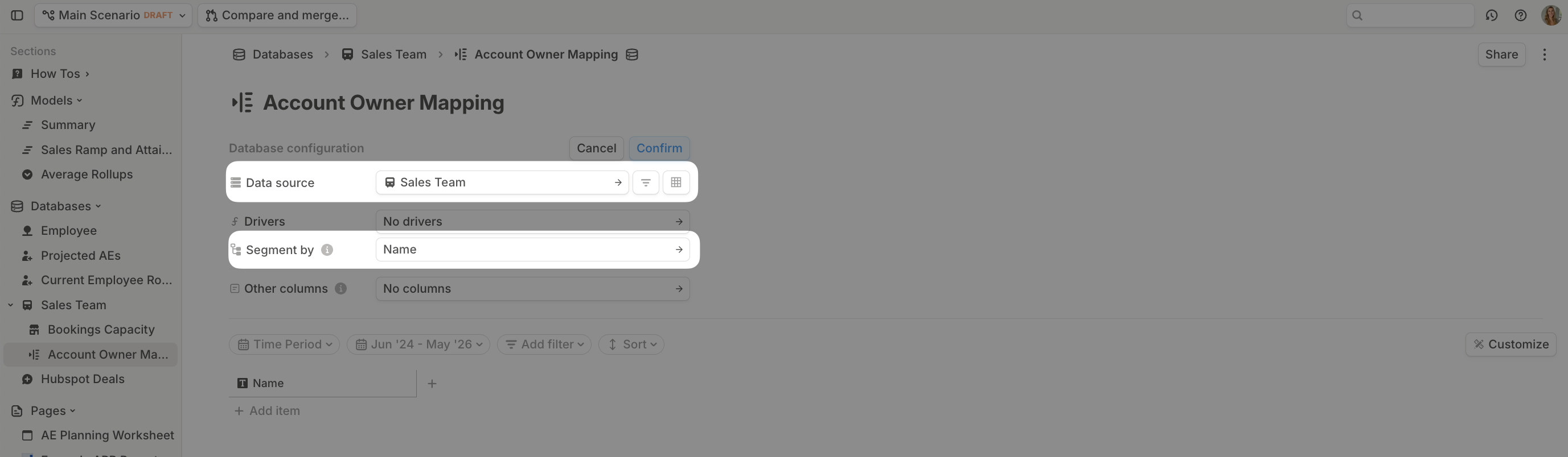 Commissions Data Config Pn