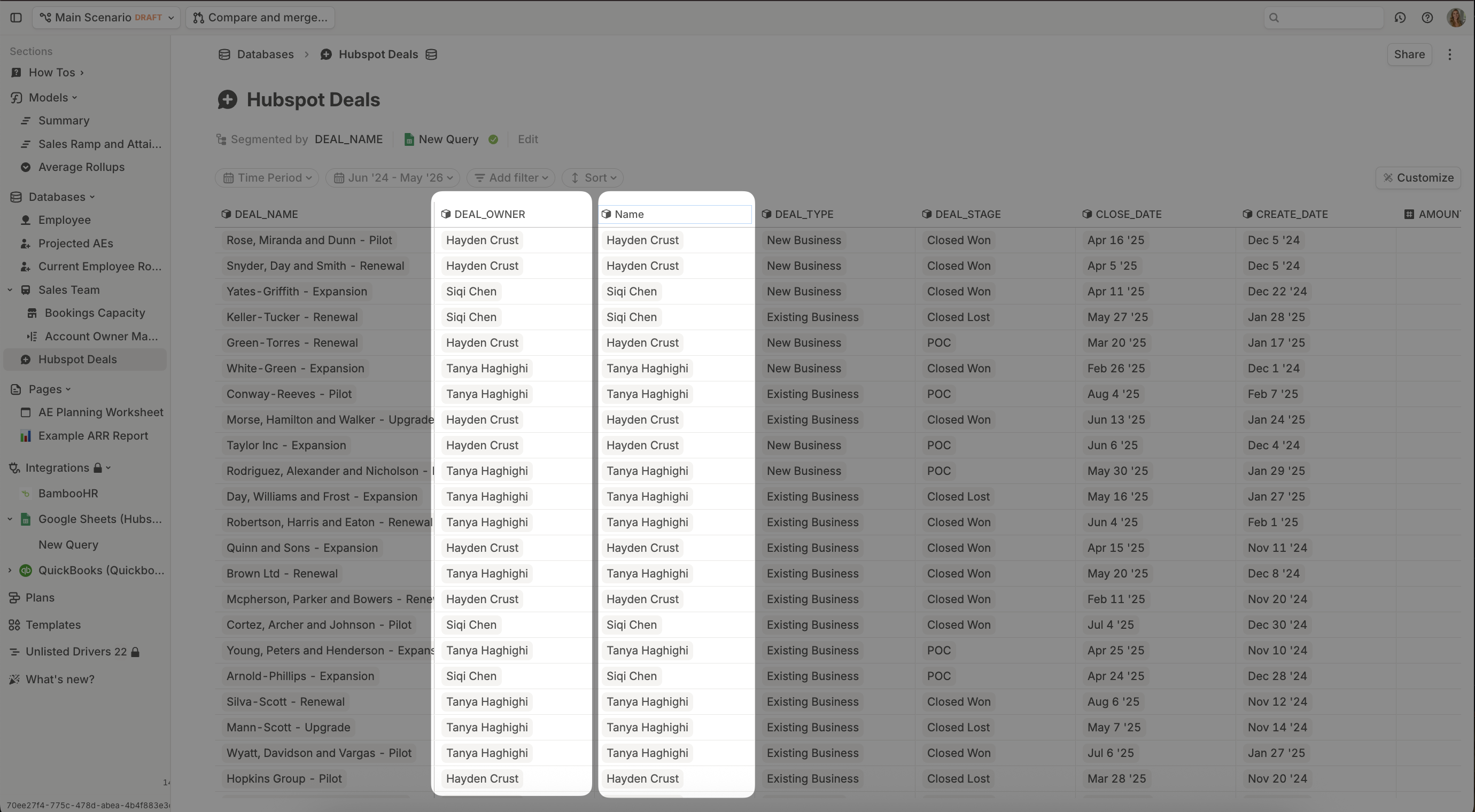 Commisions Lookup Pairing Pn