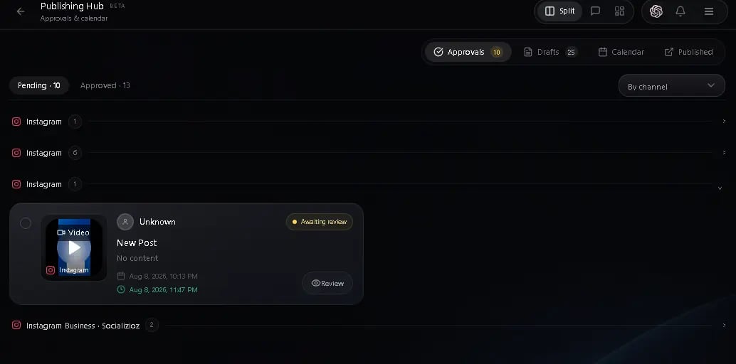 Socializioz approvals Socializioz publishing approval workflow