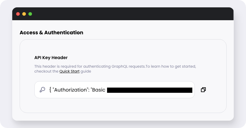 Grab the API header from console