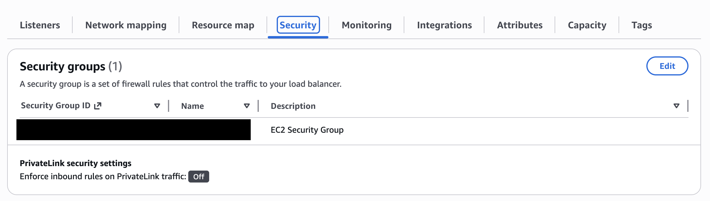 Disable PrivateLink SG Enforce