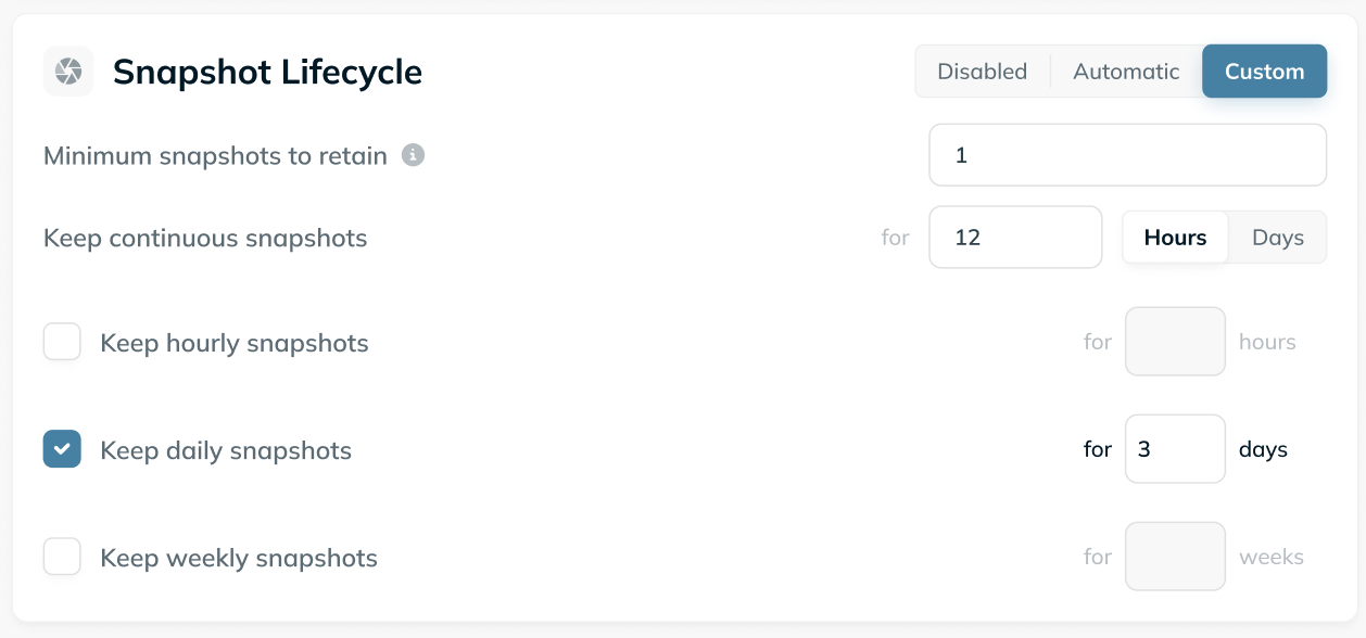 Snapshot Lifecycle - Ryft Docs