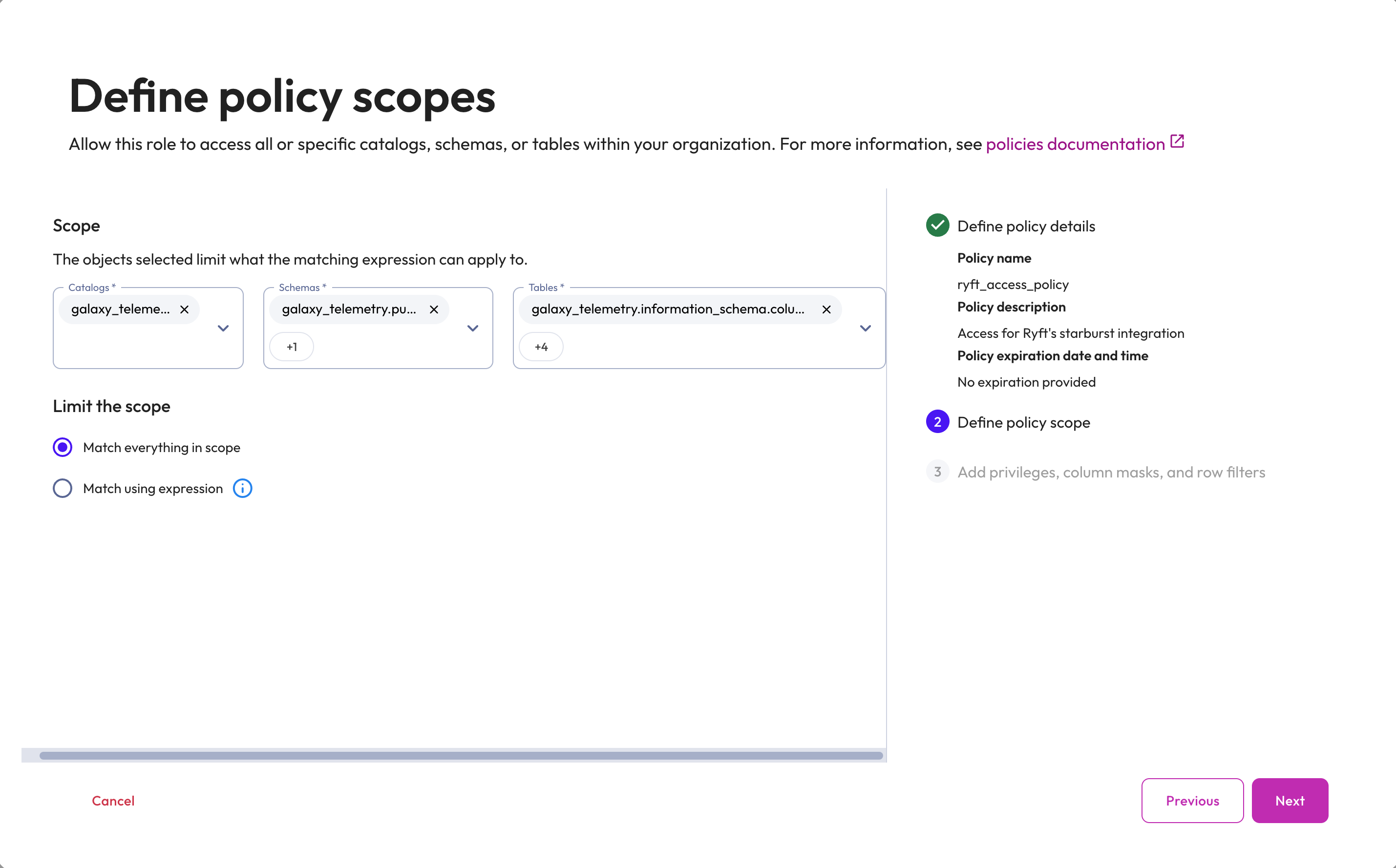Starburst Integration Step