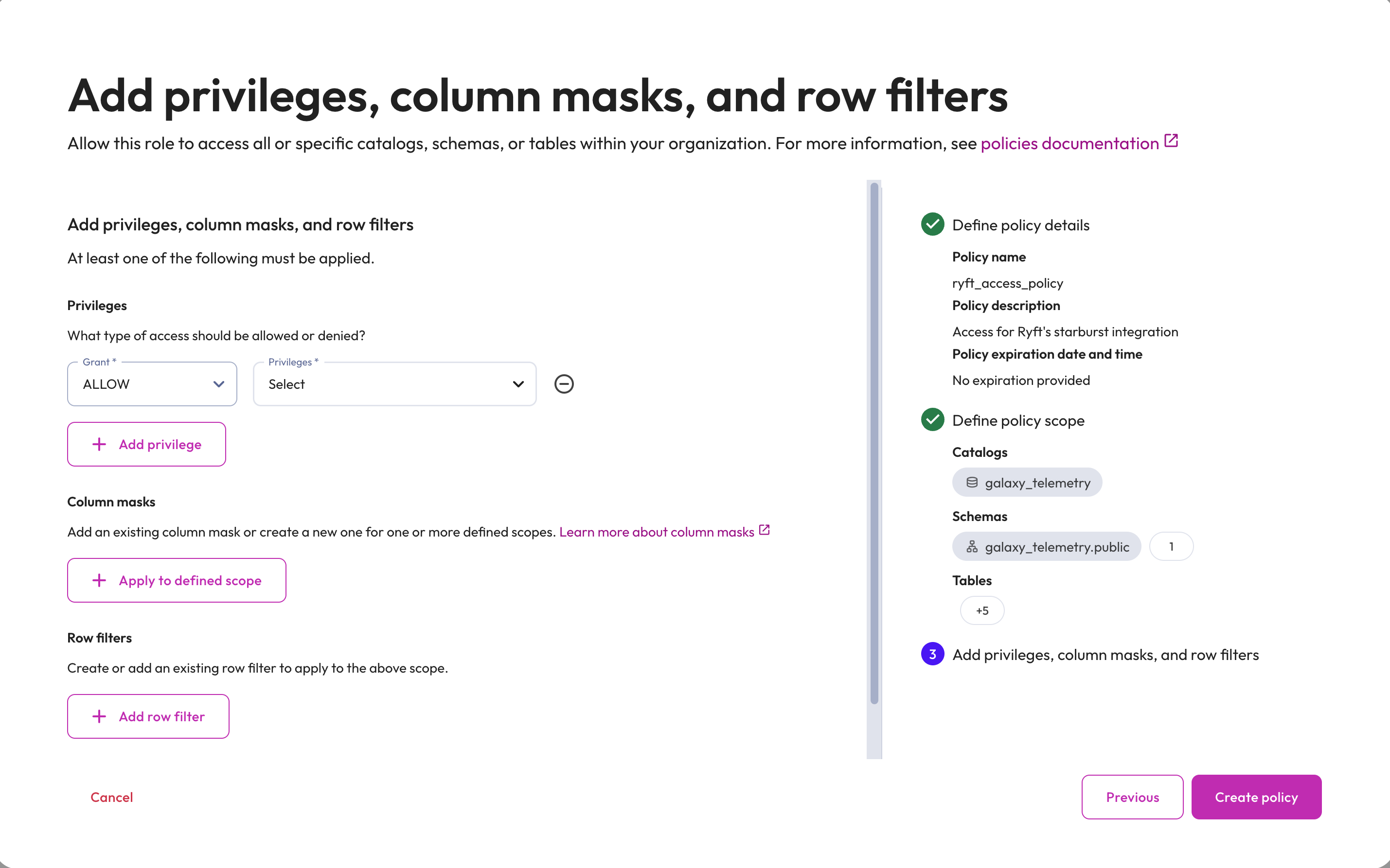 Starburst Integration Step