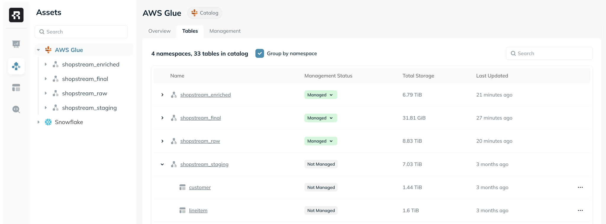 Managed Tables - Ryft Docs