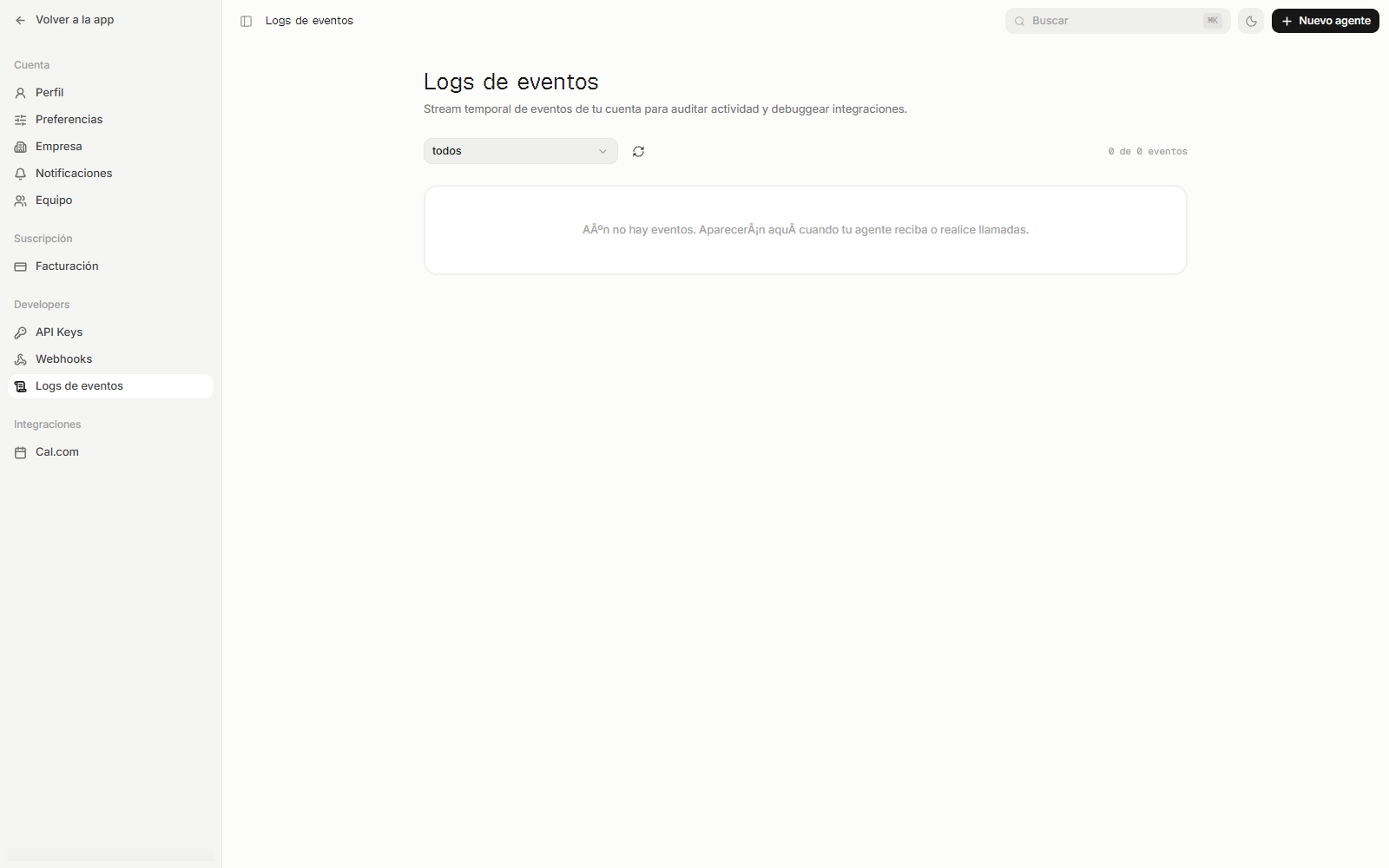 Logs de eventos