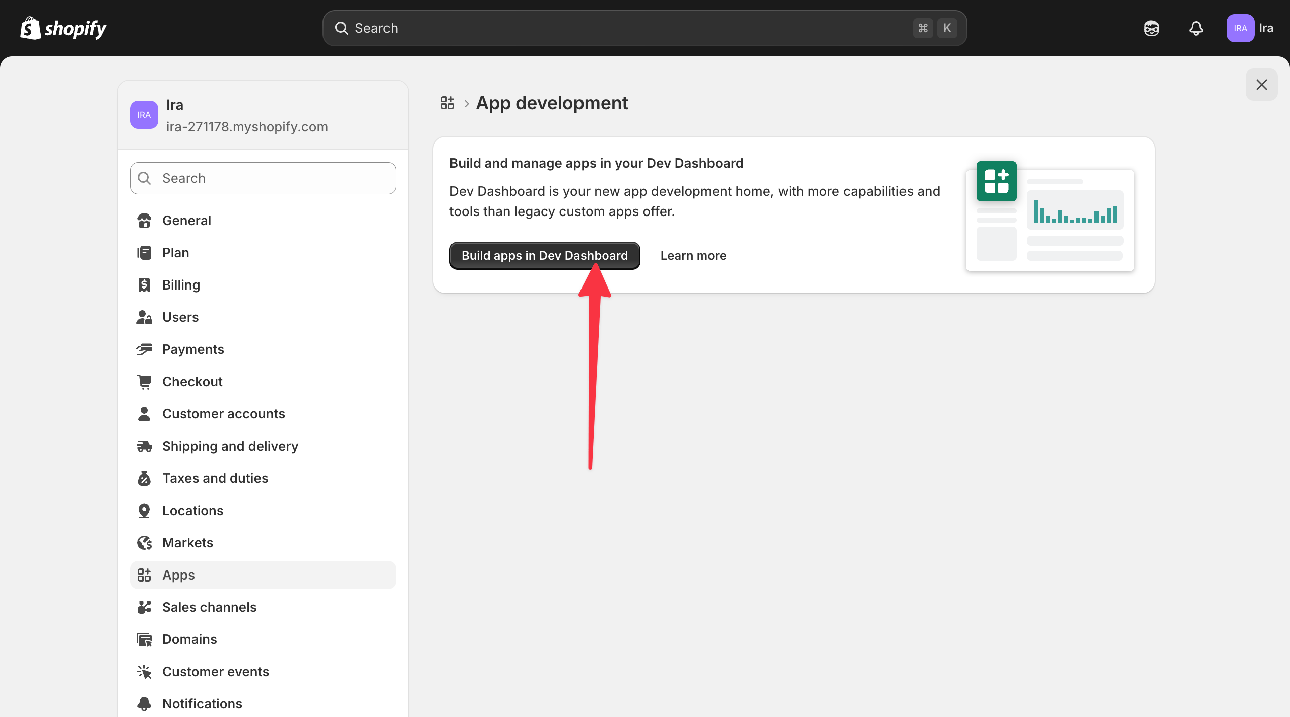Build apps in Dev Dashboard