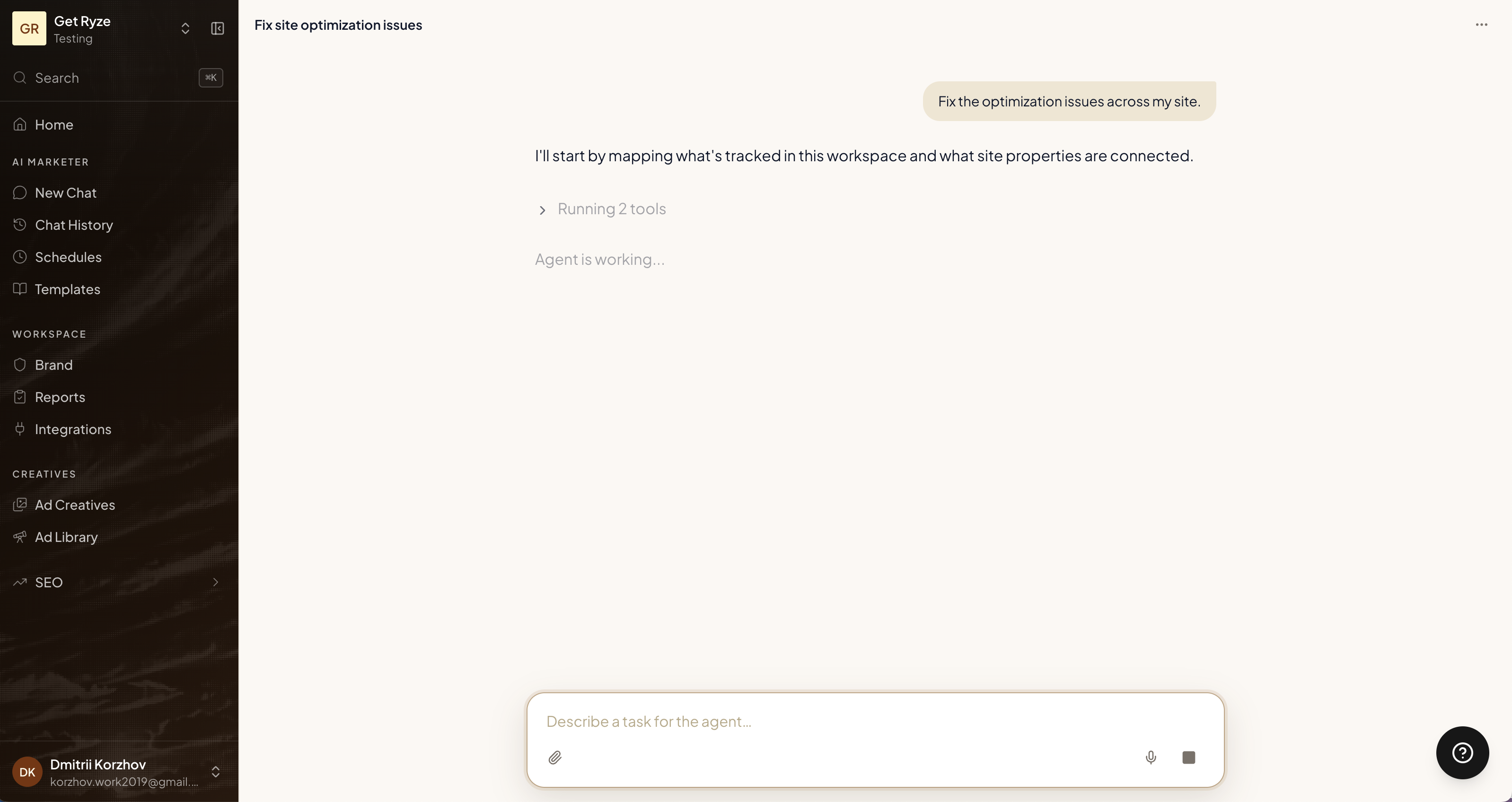 An issue detail with the Fix with agent button
