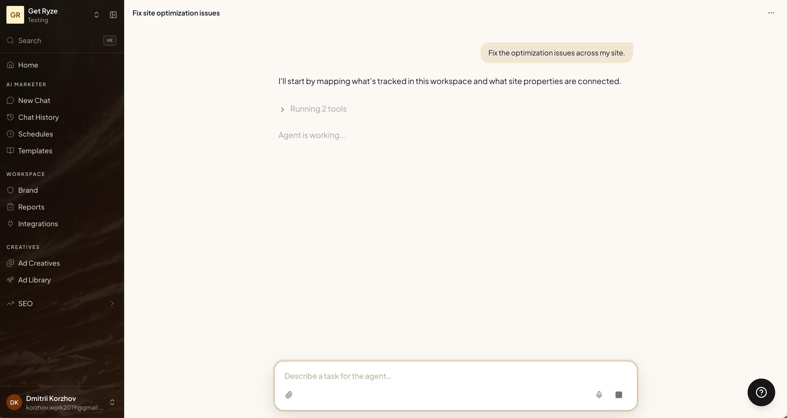 An issue detail with the Fix with agent button